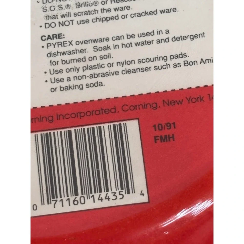 Pyrex Originals Flavor Saver Pie Plate 9.5 Inch Clear Glass 229 Vintage 1991 USA